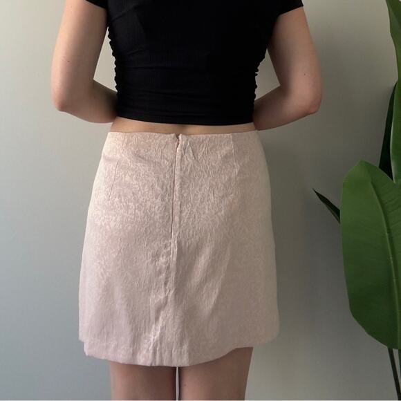 House of Harlow 1960 Revolve Blush Pencil Skirt abstract animal print mini slit - Picture 2 of 11